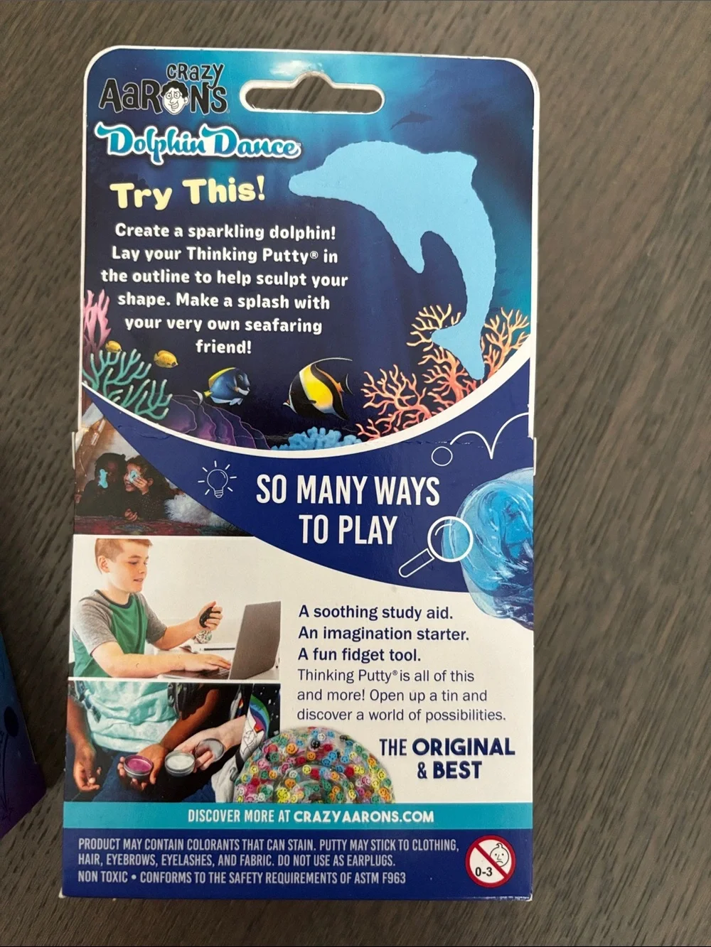 Crazy Aaron's Thinking Putty duo. Birthstone & Dolphin Dance (Pink, Aqua)